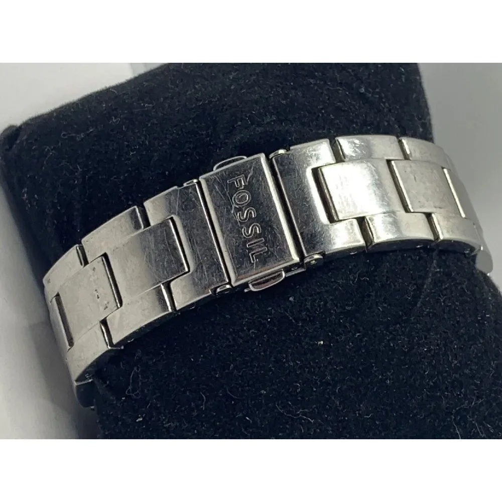 Fossil ES2860 Womens Silver Stainless Steel Analog Dial Quartz Wrist Watch KL214